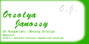 orsolya janossy business card