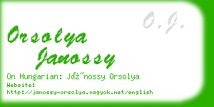 orsolya janossy business card